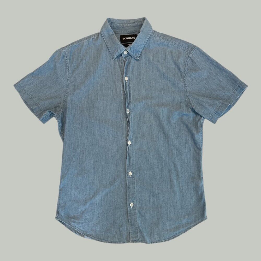 Bonobos Men’s Chambray Short Sleeve Button-Down Shirt - Size Small